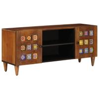 TV-kast Walnotenhout 105 x 33,5 x 46 cm Massief Mango Hout - thumbnail