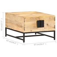 VidaXL Salontafel 67x67x45 cm massief mangohout - thumbnail