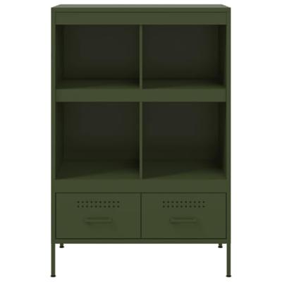Hoge kast 68x39x101,5 cm staal olijfgroen