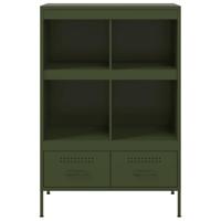 Hoge kast 68x39x101,5 cm koudgewalst staal olijfgroen - thumbnail