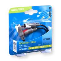 Scanpart Verloopkabel 3.5s(f)-2tulp(m) 0.2m - thumbnail