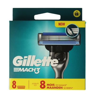 Gillette Mach3 blades 8 Stuks Gillette Mach3 blades 8 Stuks