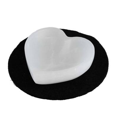 Edelsteen Seleniet Hart Oplaadsteen Schaal 10 cm Edelsteen Seleniet Hart Oplaadsteen Schaal 10 cm