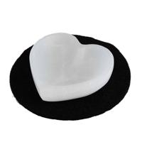 Edelsteen Seleniet Hart Oplaadsteen Schaal 10 cm - thumbnail