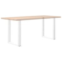 Eettafelpoten 2 st U-vormig 70x(72-73) cm staal wit - thumbnail
