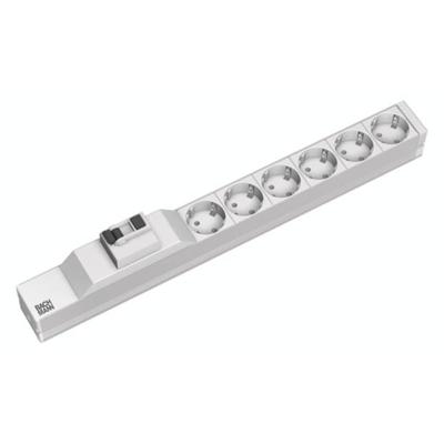 Bachmann 333.411 19 inch Stekkerdoos voor patchkast 1 HE Geaarde contactdoos Grijs-wit (RAL 7035) Bachmann 333.411 19 inch Stekkerdoos voor patchkast 1 HE Geaarde contactdoos Grijs-wit (RAL 7035)