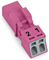 WAGO 890-292 Netstekker WINSTA MINI Stekker, recht Totaal aantal polen: 2 16 A Pink 50 stuk(s) - thumbnail