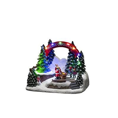 Konstsmide 4244-000 LED-raamhanger Kerstman met kind Meerkleurig LED Bont Schakelaar, Muziek