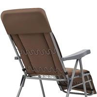 Tuinstoelen met kussen inklapbaar 2 st bruin - thumbnail