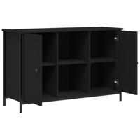 Tv-meubel 100x35x65 cm bewerkt hout zwart - thumbnail