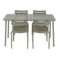 Tafel met vier stoelen Home ESPRIT Groen Polypropyleen Ijzer 140 x 70 x 75 cm - thumbnail