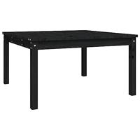 Tuintafel 82,5x82,5x45 cm massief grenenhout zwart - thumbnail