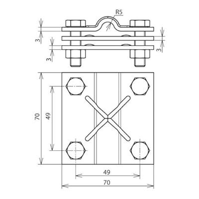 DEHN 321045 KS 8.10 FL40 STTZN Kruisstuk