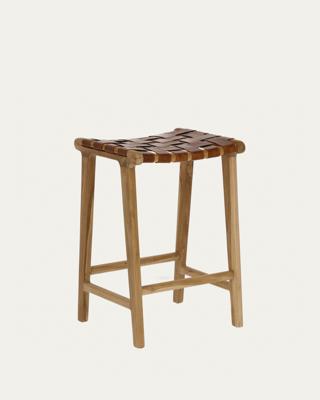 Kave Home Barkruk 'Calixta' kleur Bruin (zithoogte 67cm) Kave Home Barkruk 'Calixta' kleur Bruin (zithoogte 67cm)