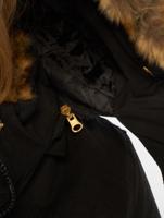 Urban Classics / winterjas omega in zwart - thumbnail