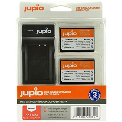 Jupio Value Pack: 2x Battery LP-E10 + USB Single Charger