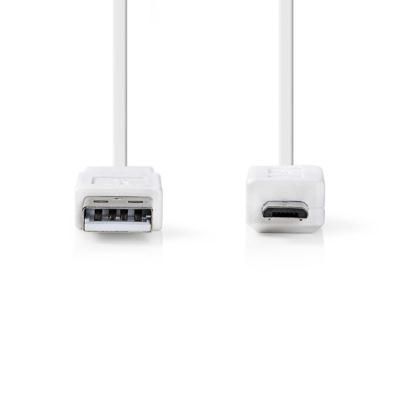 Nedis CCGP60410WT10 Platte Usb 2.0-kabel A Male - Micro-b Male 1,0 M Wit