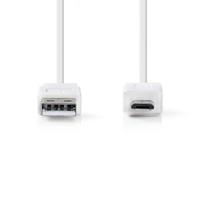 Nedis CCGP60410WT10 Platte Usb 2.0-kabel A Male - Micro-b Male 1,0 M Wit - thumbnail