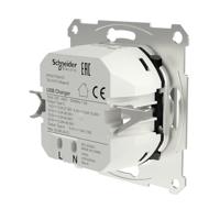 Schneider Electric EPH2770421D Wandcontactdoos met USB Asfora Wit (glanzend) 1 stuk(s) - thumbnail