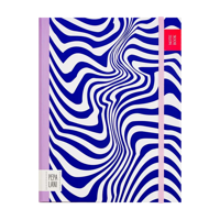 Pepa Lani Notitieboek A5 Flower Waves Blue - thumbnail