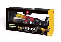 Tele-Science 32002 100 Power HD Telescoop met Diagonale Spiegel en Statief, Geel/Rood - thumbnail
