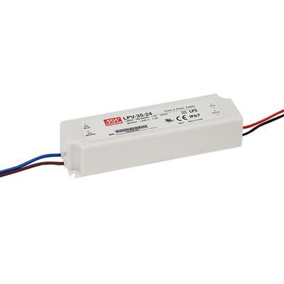 MEAN WELL LPV-35-24 LED-transformator Constante spanning 36 W 0 - 1.5 A 24 V/DC Niet dimbaar, Overbelastingsbescherming 1 stuk(s)