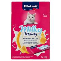 Vitakraft Milky Melody melkcrème met kaas kattensnack (7 x 10 g) 1 verpakking - thumbnail