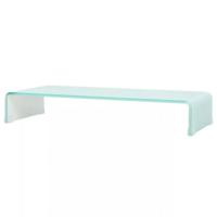 Tv-meubel/monitorverhoger 80x30x13 cm glas groen - thumbnail