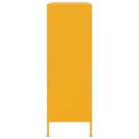 Hoge kast 68x39x113 cm staal mosterdgeel - thumbnail