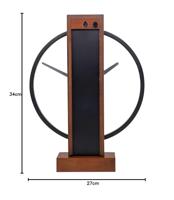 NeXtime NE-5226BR Tafelklok Carl Table 34x27cm Hout Bruin - thumbnail