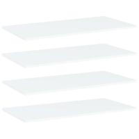 Wandschappen 4 st 80x40x1,5 cm bewerkt hout wit - thumbnail