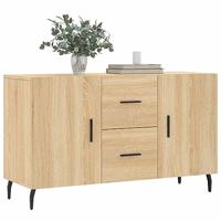Dressoir 100x36x60 cm bewerkt hout sonoma eikenkleurig - thumbnail