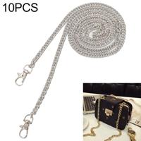 10 stuks metalen ketting schoudertassen handtas gesp handvat DIY dubbele geweven ijzeren ketting riem 60cm (zilver) - thumbnail