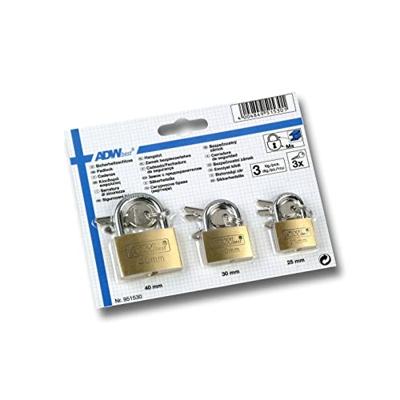 Meister Set Hangsloten 25+30+40Mm Ms - WU9515300