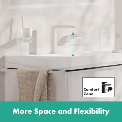 Hansgrohe Tecturis E 2-gats wastafelkraan 150 CoolStart met waste, mat wit - thumbnail