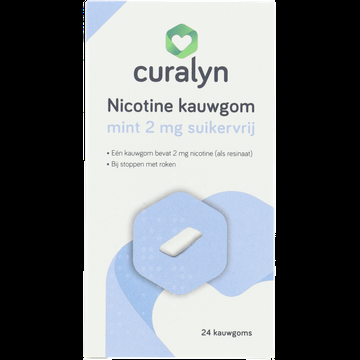 Curalyn Nicotine Kauwgom 2mg 24 Stuks bij Jumbo