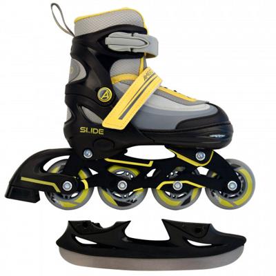 AMIGO skates 2-in-1 Slide junior polypropyleen zwart/geel