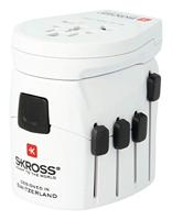 Skross PRO World & USB Universal Universal White power plug adapter - thumbnail