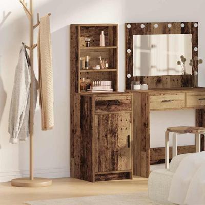 Highboard met lade Oud hout 40 x 40,5 x 135 cm Bewerkt hout Highboard met lade Oud hout 40 x 40,5 x 135 cm Bewerkt hout