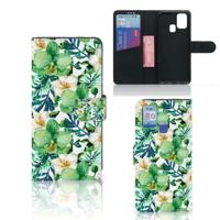 Samsung Galaxy M31 Hoesje Orchidee Groen - thumbnail