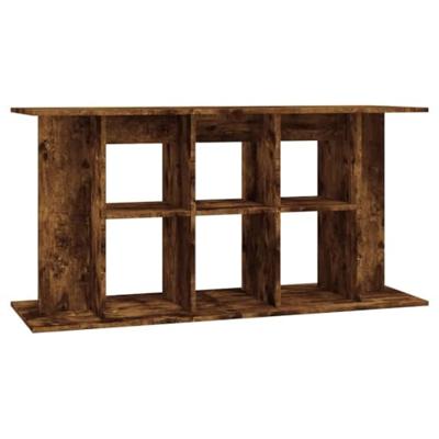 Aquariumstandaard 120x40x60 cm bewerkt hout gerookt eikenkleur - thumbnail