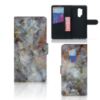 OnePlus 8 Pro Bookcase Marmer Grijs - thumbnail