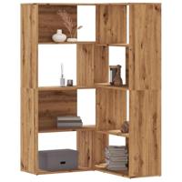 Boekenkast 4-laags hoek 85x85x140 cm hout artisanaal eikenkleur - thumbnail