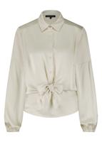Tramontana Satin-look Blouse Twisted Detail C17-18-401 Blouse 006800-stone - thumbnail