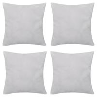 VidaXL Kussenhoezen katoen 50 x 50 cm wit 4 stuks - thumbnail