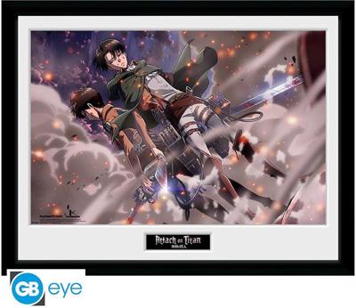 Attack on Titan Framed Print - Smoke Blast