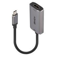 Lindy 43327 video kabel adapter 0,11 m USB Type-C HDMI Zwart, Grijs - thumbnail