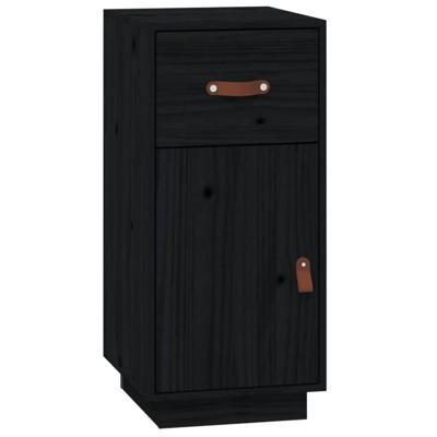 Dressoir 34x40x75 cm massief grenenhout zwart Dressoir 34x40x75 cm massief grenenhout zwart