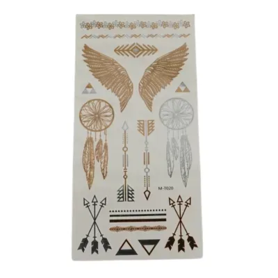 Metallic tattoo set 21 cm | 72 stuks
