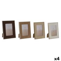 Fotolijsten Home ESPRIT Bruin Beige Fluweel Kristal Modern (4 Stuks) - thumbnail